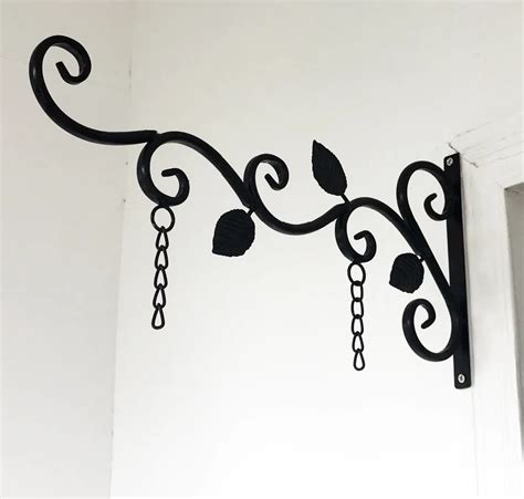 metal scroll brackets|outdoor hanging sign brackets.